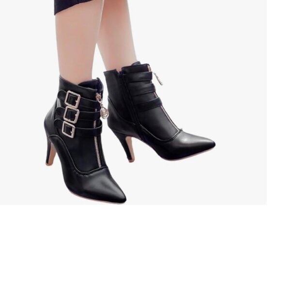 Black High Kitten Heels - Picture 5 of 6